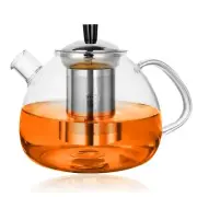Glass Teapot with Removable Stainless Steel Infuser 50oz / 1500ml - High Boro...