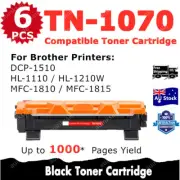 6x Compatible Toner TN1070 TN-1070 For Brother HL-1110 1210W DCP-1510 MFC-1810