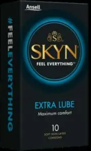 Ansell Skyn Extra Lubricated Condoms (10) RETAIL PACK