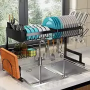 Rejilla de secado de platos extensible sobre el fregadero para cocina