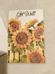 “Vtg Get Well Card” Sunflowers, Female, Unused
