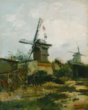 van Gogh - Windmills on Montmartre Giclee Fine Art Print on Canvas Printing 36"