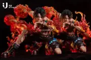 IU Studio One Piece Fire Portgas D Ace GK Resin Painted Figurine Model Statue