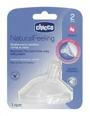 [Chicco] Natural Feeling Medium Flow Silicone Teat in White