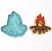 Bonfire Cookie Cutter & Stamp | Campfire Outdoors Hiking Mountains Firepit