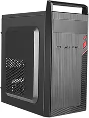 Mobestech Pc Case Gaming Computer Case Black Metal Computer Host Box 3 Cooling Fans