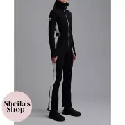 NWT Cordova Signature Belted OTB Ski Suit Onyx Black Women’s Size Small