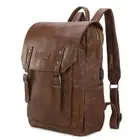 Montana West × Wrangler Brown Leather Laptop Backpack for Women Men Unisex Fa...