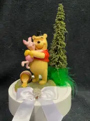 PIGLET garden Bride Winnie the Pooh Groom top Wedding Cake Topper Centerpiece