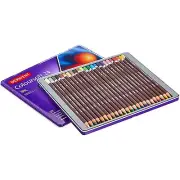 24 Brilliant Colours! Derwent Coloursoft Pencils Tin Set Art Adult Colouring