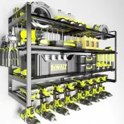 4-Layer Power Tool Storage Rack with 8 Drill Capacity for Sophisticated Garages