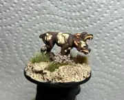 25mm 28mm well painted Warhammer Chaos Hound 4252/52A Two Heads 1991 Citadel Oop