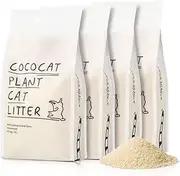 Cococat Cassava Cat Litter - Made for Automatic Litter Boxes (4x2.5kg/6L bag) Strong Clumping, Unscented For Excellent Odour Control, Dust-free, Easy Scooping, Biodegradable
