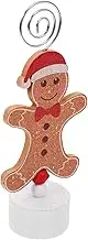 Angoily Christmas Gingerbread Man Memo Note Holder Decorative Table Sign Holder for Holiday Table Setting Desk Decor and Xmas Party Favor Versatile Use Design
