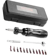 Torque Screwdriver, 1/4" Drive Screwdriver Torque Wrench, Electrician Torque Screwdriver with Scale, 10-70 in/lbs Torque Range, 1 in-lbs Torque Increment Torque Screwdriver with Bits &