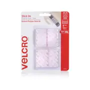 VELCRO Brand 25 x 50mm Stick On Hook and Loop Tape - 6 Pack