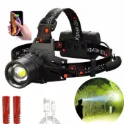 Super Bright LED Headlamp Zoomable Rechargeable Torch Camping Hiking Work Light