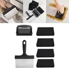 7Pcs Griddle Cleaning Kit Heavy Duty Griddle Scraper for BBQ Cleaning Brush