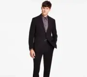 $360 Kenneth Cole Men's Navy Red Slim Fit Sport Coat 44R ymr1025