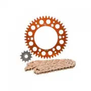 Primary Drive Alloy Kit & Gold Plated MX Race Chain 47 Tooth Orange 1878850230