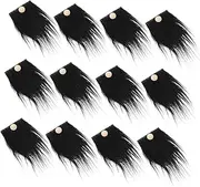 Dwarf Beard Faux Fur for Gnome Beards Santa Claus Beard Gnomes Beard Material Beard Brush Yellow Mustache Plush Beard Comb Precut Gnome Beard Artificial Fur Dark Grey