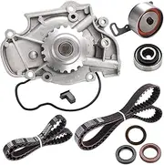 Timing Belt Kit with Water Pump Compatible with 1994-2002 Honda Accord, 1998 Odyssey, 1997-1999 Acura CL, 1998-1999 Isuzu Oasis 2.2L 2.3L L4 SOHC 16V Engine F22B1 F23A1 F23A4 F23A5 F23A7