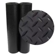Garage Gym Rubber Floor Mat Diamond Plate Non Slip Flooring Roll 4 X 8 Feet