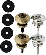 BESPORTBLE Strap Lock Guitar Sturdy Iron Bass Strap Buttons for Electric Acoustic Guitars