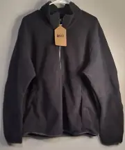 NEW Mens Large Black REI CO-OP Half Zip Alpestre Fleece Pullover NWT