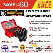 Renegade Industrial 3/4" 8 Pc Metric Deep Impact Socket Set