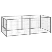 Dog Kennel 200cm Steel Large Outdoor Pet Cage Fence Run Pen House Enclosure