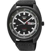 在飛比找蝦皮商城優惠-SEIKO精工 5號24石盾牌限量機械手錶-鍍黑/44mm 