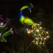 Solar Garden Outdoor Yard Decor Lights Metal Peacock Waterproof Stake Decorative
