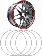 Wheel Protector Self-Adhesive All-in-one 4Pcs Rim Guard Cover, 19-22 Inch Alloy Wheel Protectors, Automotive Wheel Edge Anti-Scratch Protection Ring,for All Car Models.(Size:22 inches,Color:White)