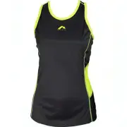 More Mile Racer Back Womens Running Vest Black Run Lightweight Training Tank Top