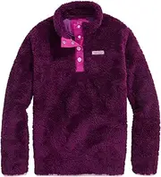 [vineyard vines] Girls' Teddy Fleece Snap Pullover
