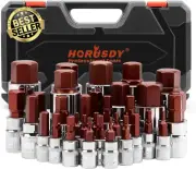 32-Piece Master Hex Bit Socket Set, SAE & Metric, S2 Alloy Steel with Case