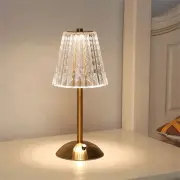 Crystal Bedside Light Room Table Desk Lamp Stainless Steel Base 220V Modern
