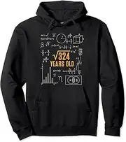 [VidiAmazing] 18th Birthday Square Root of 324 Love Math 18 Years Old Pullover Hoodie ds705