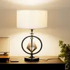 Bedside Table Lamp Touch Control Luxury Diamond Desk Lamp with USB Charging Port