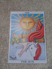 THE SUN Tarot Card Canvas Wall Art - 16x24