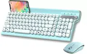 Wireless Keyboard and Mouse Combo,2.4Ghz USB Rechargeable Keyboard with Phone Ho