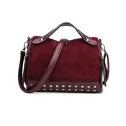 Studded Tassel Handbag Woman New European&American Fashion Handbag Frosted Large Capacity Motorcycle Bag Casual Shoulder Bag