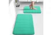 COMFEYA 2 Pack Bath Mat Set - Green