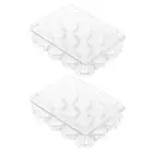 2x Box Sweden Crystal 12 Eggs Plastic Storage Container/Rack/Holder/Fridge Case