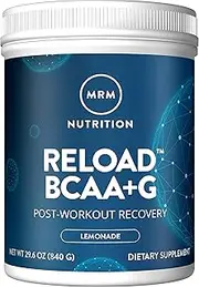 MRM - BCAA+G Reload, BCAA+G Powder, Ultimate Muscle Post-Workout Recovery Formula, Supports Muscle Size & Strength, Recovery, Reduces Fatigue & Muscle Sorenessa (Lemonade, 29.6 Ounces)