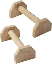 Zxpjkyu 2 Pieces Push up Bar Wood Anti Slip Pushup Handles Handstand Bar for Men Women Exercise Home Gym Gymnastics Floor Workout