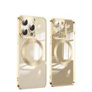 Magsafe TPU Case XR Circle Gold Case Shockproof Cover