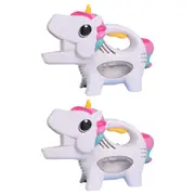 2PK Maxx Bubbles Handheld Unicorn Bubble Blower w/Music Kids Outdoor Play Toy 3+