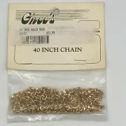 GHEE'S #4936 -40 INCH CHAIN WITH 2 JUMP RINGS-GOLD